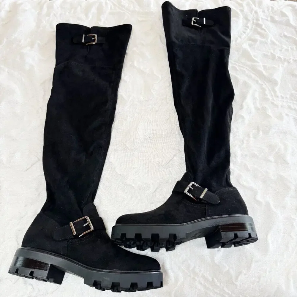 Marc Fisher Ganven Lug Sole Over the Knee Boot Size 7 New